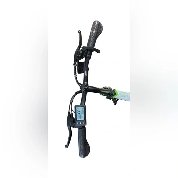 Electric Foldable Bike in Black and Green - Compact Commuter - Picture 3 of 5